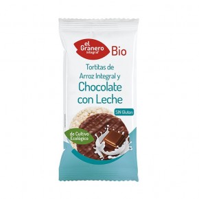 TORTITAS DE ARROZ INT CHOCO LECHE BIO 100 g, GRANERO