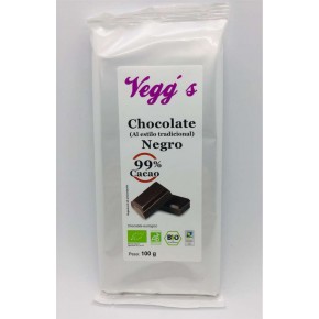 CHOCOLATE NEGRO (99% CACAO) TABLETA    100GRS.VEGGS